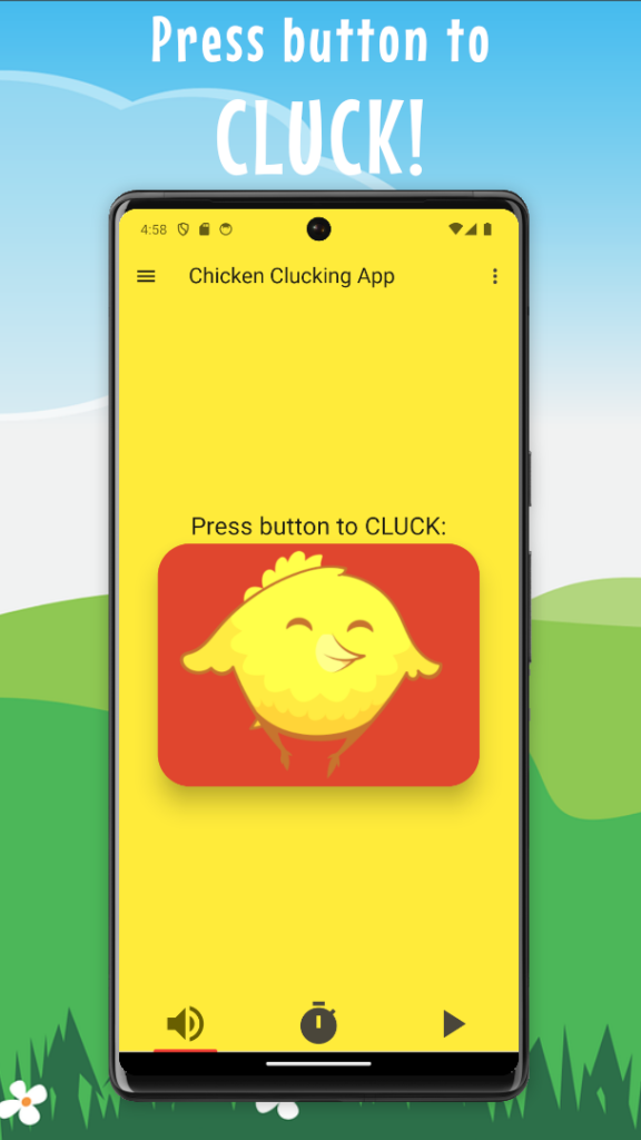 Press button to CLUCK!