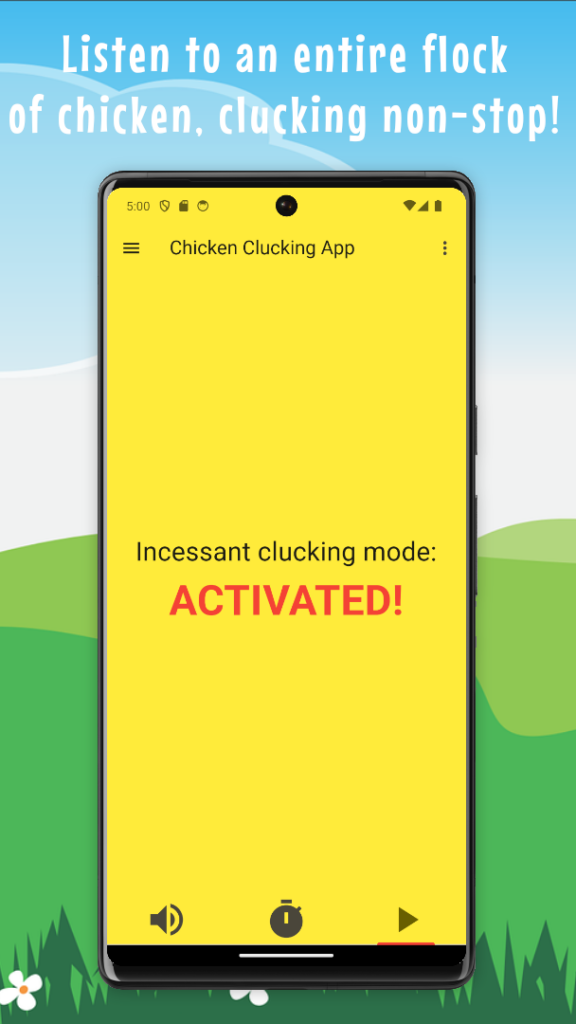 Listen to an entire flock of chicken, clucking non-stop!